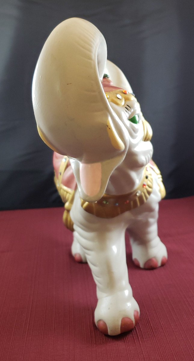 atticesoterica's tweet photo. Vintage Unsigned Large Ceramic Hand Painted Gray Elephant Figurine with Ears Back, Trunk Raised, Decorative Plastic Bead Saddle/Blanket https://t.co/FVJ2y9fvdp #antique #MyNewTag #Etsy #Vintage #AtticEsoterica #EarsBack https://t.co/ZeE77ZJlTF