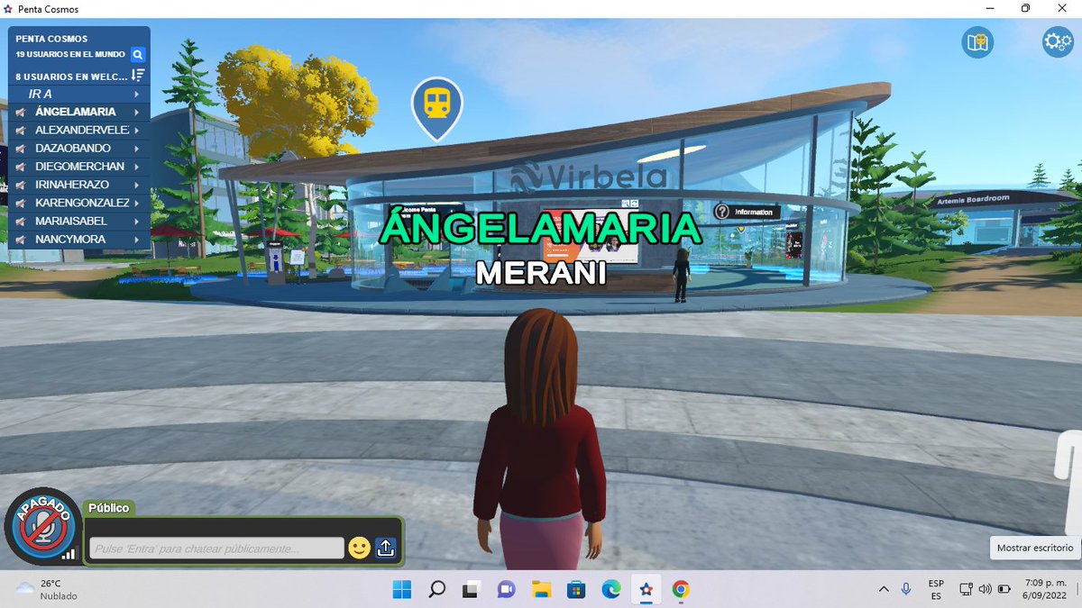 AngelaMariaBoh5's tweet photo. Estoy preparada para explorar el metaverso, Gracias al grupo Merani😀  #EncuentroLíderesTic @Educacion_Cali  @MeraniProyectos https://t.co/ucUdQ05ujq