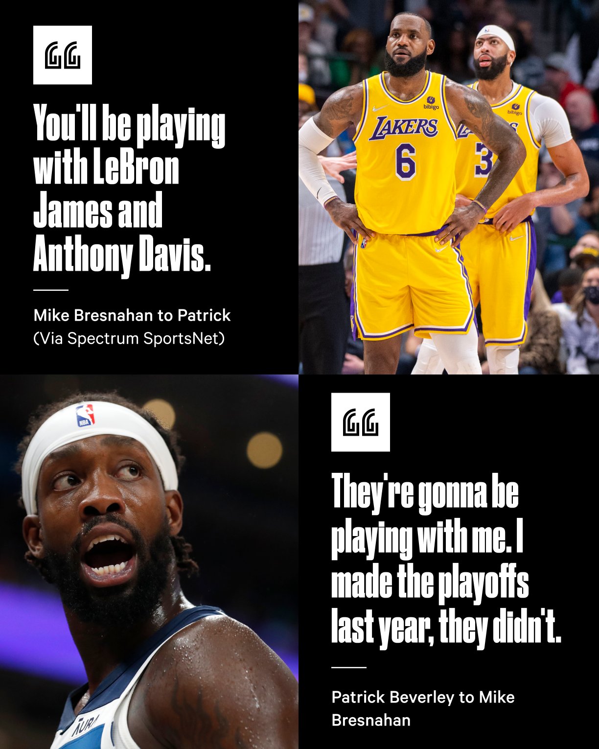 NBA Memes on X: 2022 Play-In winner Patrick Beverley to LeBron and AD   / X