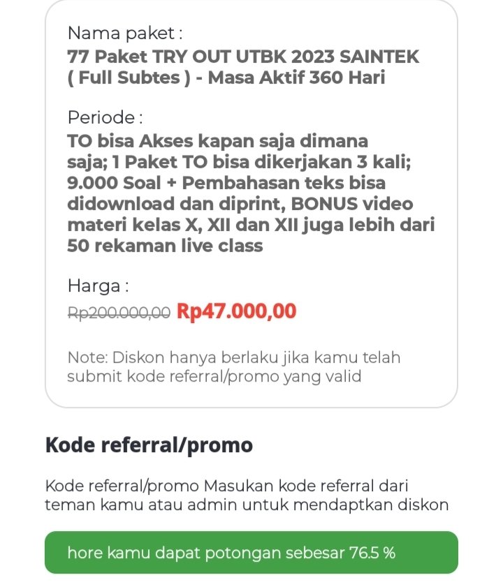heremern's tweet photo. 🖇PROMO APLIKASI CEREBRUM🖇
Aplikasi cerebrum lagi ada promo lagi nih! Harga paketnya mulai dari 47RB an dengan masa aktif 1 tahun SAINTEK/SOSHUM🔥 Bisa beli lebih dari 1 paket jugaa

Jangan lupa pake kode promo RES298697 buat dapet diskonnya‼️

Detail paket di bawah👇🏻
#cerebrum https://t.co/xxEy5wltry