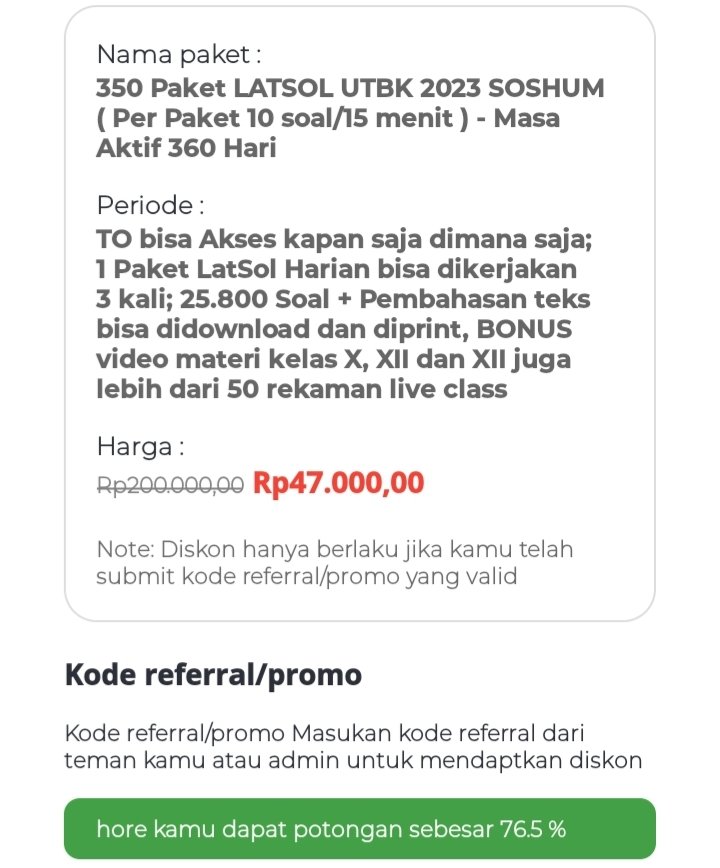 heremern's tweet photo. 🖇PROMO APLIKASI CEREBRUM🖇
Aplikasi cerebrum lagi ada promo lagi nih! Harga paketnya mulai dari 47RB an dengan masa aktif 1 tahun SAINTEK/SOSHUM🔥 Bisa beli lebih dari 1 paket jugaa

Jangan lupa pake kode promo RES298697 buat dapet diskonnya‼️

Detail paket di bawah👇🏻
#cerebrum https://t.co/xxEy5wltry