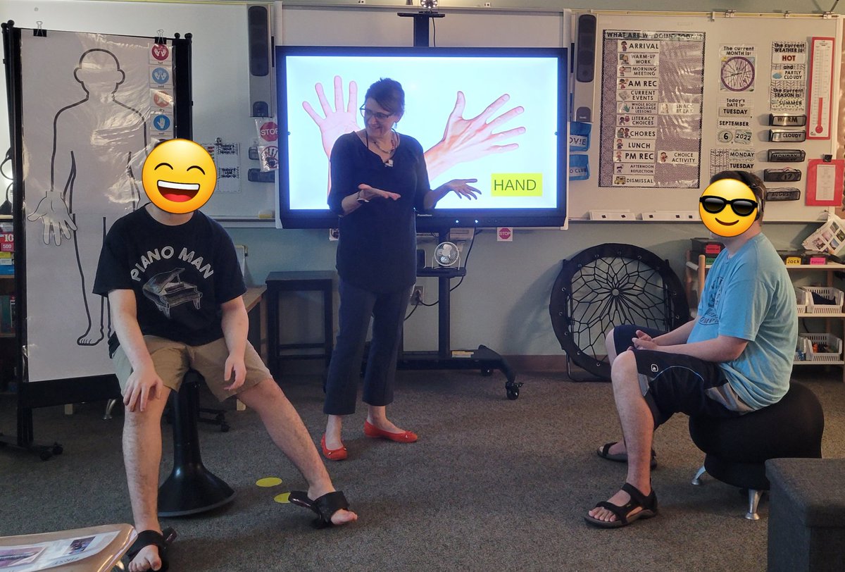 MrsTruska's tweet photo. I'm feeling grateful for our little classroom "village" and the  opportunity to work collaboratively with specialists to learn and practice interoception with our kiddos! Shouldn't O/T and language go hand-in-hand?
@mchsmustangs @WCPSS_SES @WCPSSTeam https://t.co/AvG5tsd9KA