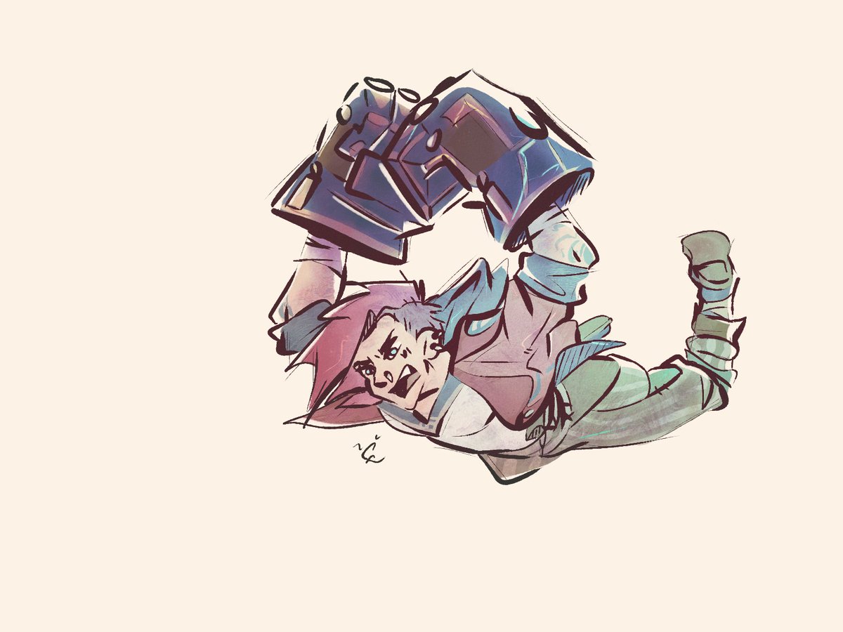 chaydapersonal's tweet photo. Can you imagine these two in combat? 🙃

#DOTADragonsBlood #marci #dota2 #vi #arcane #lol #fanart https://t.co/yBXiaFkKsS