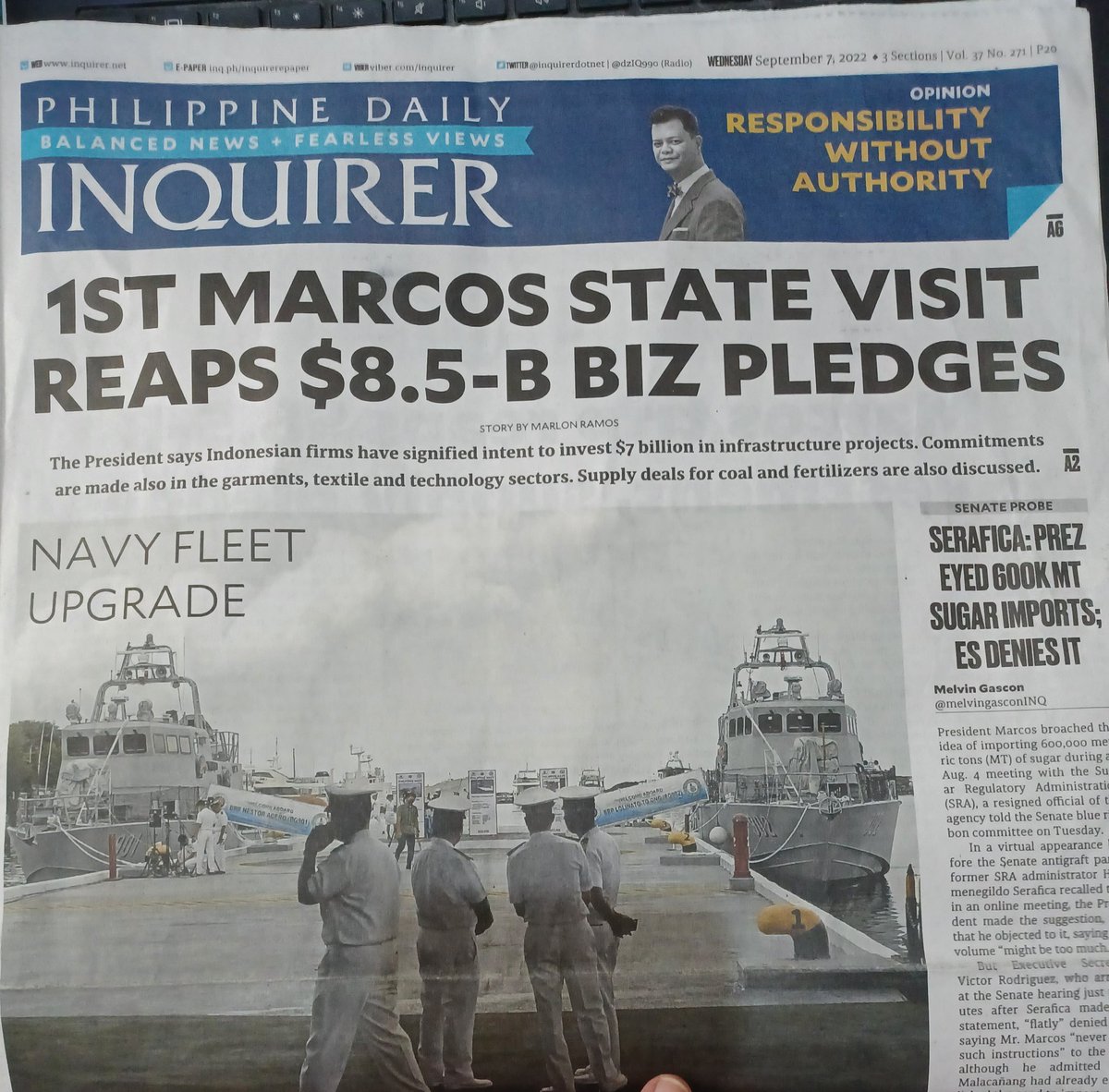 IamNinaGirl's tweet photo. Start the day with a prayer, good breakfast and a newspaper with a positive headline! 👍👍👍
#PBBM https://t.co/jL1YJd5Xnz
