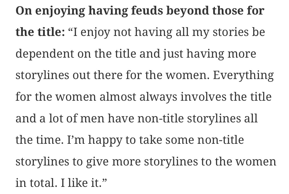 femalelroom's tweet photo. Ronda Rousey on enjoying not being in the title picture https://t.co/z2OTcYoSFL
