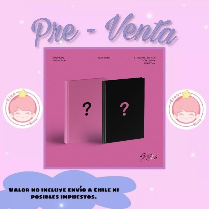 EienStoreCL's tweet photo. 📀 Stray Kids - [MAXIDENT] 

versiones: 

🌸 Photobook T-CRUSH: $10.500
🌸 Photobook HEART: $10.500

🎐versiones a elección 

🍡  Segundo pago= Envío a Chile

🌻Fecha: 7/09 - 4/10
🍂Hasta: 5 de Octubre

Formulario: https://t.co/EoKrf05Auw https://t.co/PW0PErqIVd
