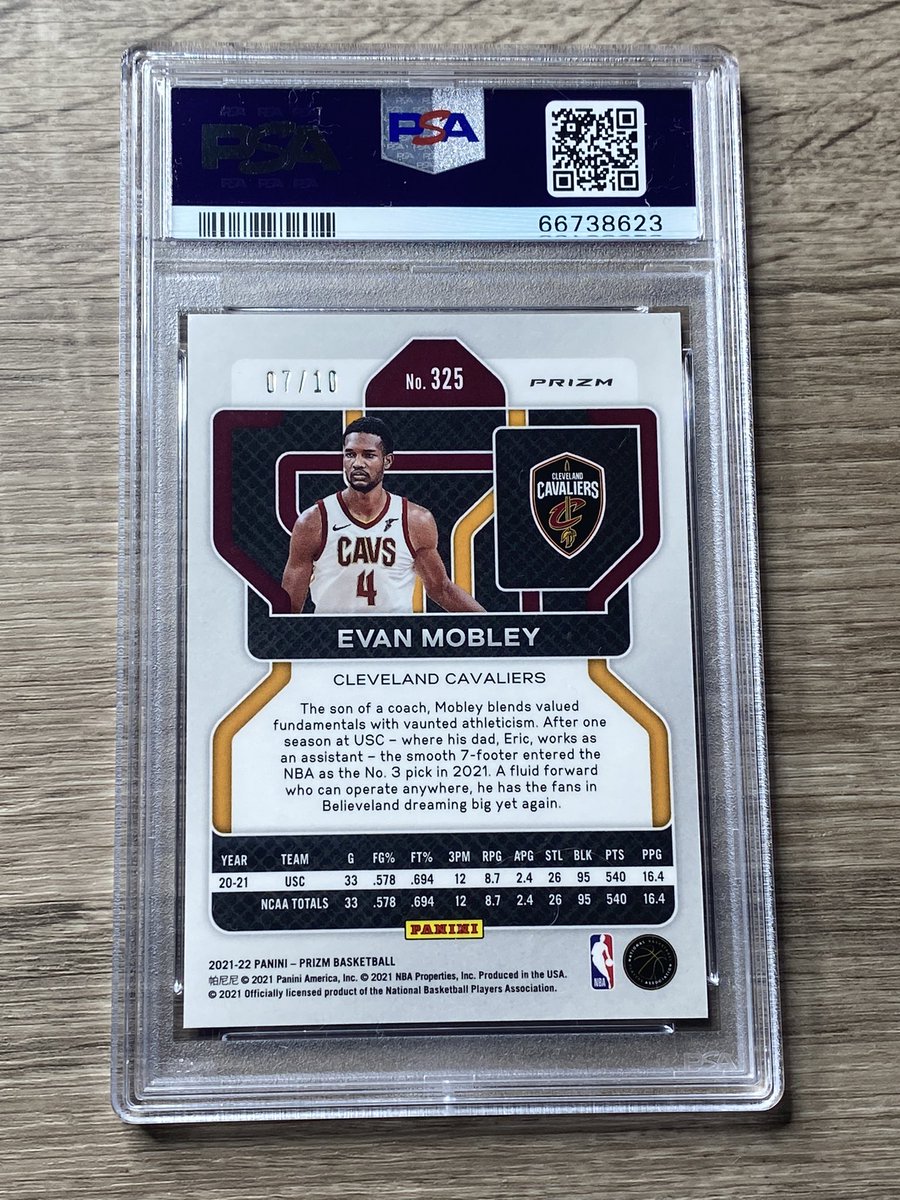 JRange2323's tweet photo. FS - Evan Mobley Prizm True Gold #/10 PSA 9

POP 1 - none higher. DM for serious inquiries $$. 

Premier Mobley investment piece! @CardboardEchoes https://t.co/JDPNWe0u7v