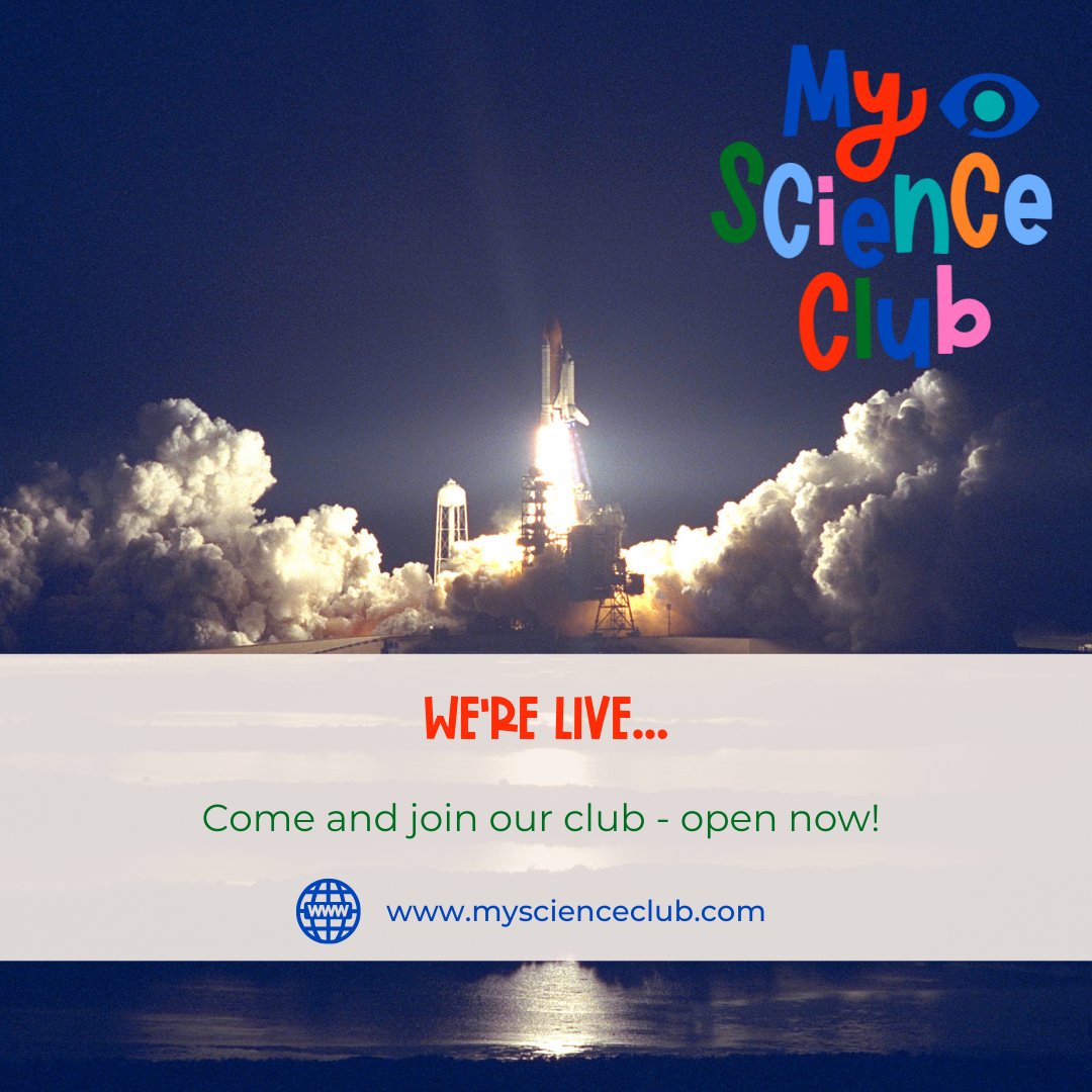 We're LIVE!
Come and explore our website, sign up to a membership pack &amp; start your science club tomorrow! 
Educator launch events happening throughout Sept, sign up now to get a discount 
eepurl.com/h5SYCD 
#ASEChat
#PrimaryRocks
#MSC
#primaryschool
#Backtoschool
#PriSci