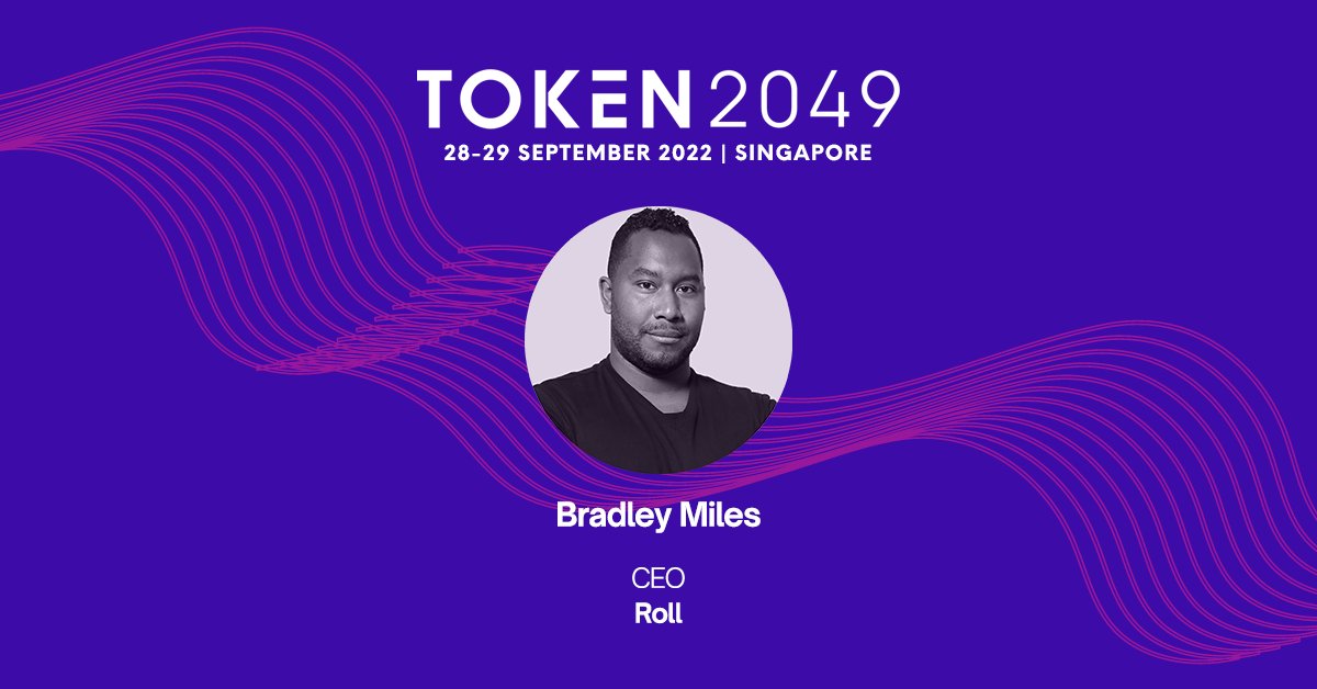 token2049's tweet photo. Meet Bradley Miles π
@Bradley_Miles_ is the CEO of @tryrollhq, a platform that lets users earn, redeem, send, and trade social tokens.
He is an Entrepreneur in Residence at @techstars and the Author of #BreakIntoVC.
Meet him at #TOKEN2049: https://t.co/mgbtR9omea https://t.co/Vkb93s5pZE