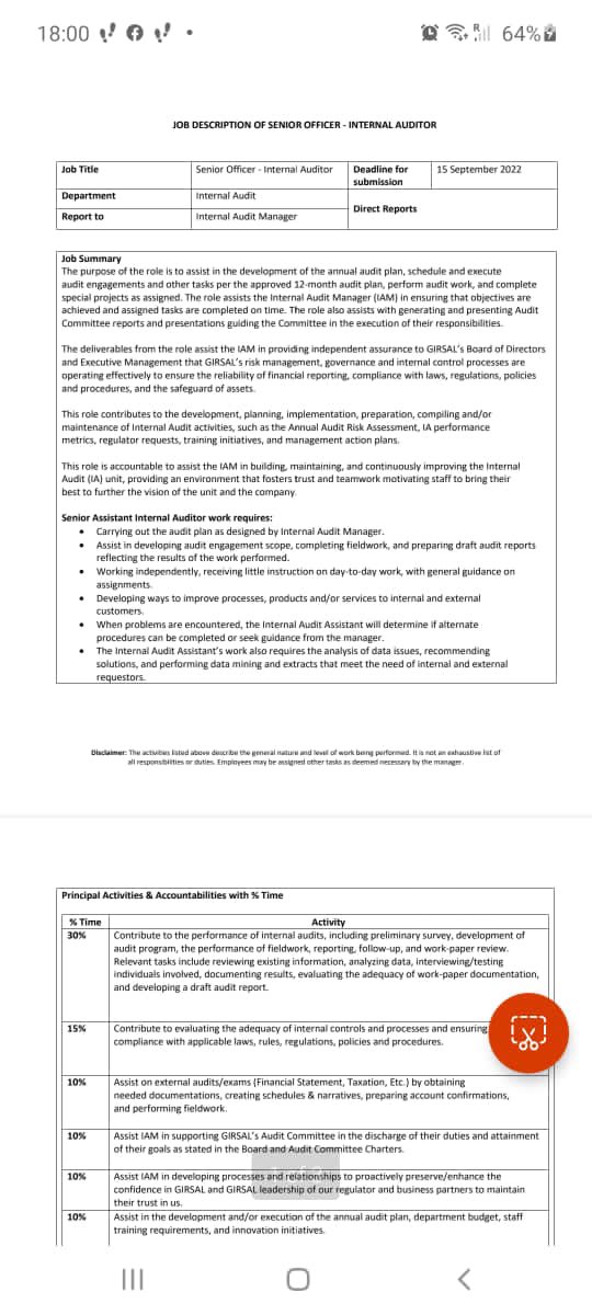 SheikhTophic's tweet photo. Here is an opportunity for auditors via @MamaHills8. Please send cv to anita_solomon@me.com if you are interested in this role. Thanks
Good luck 🙏 https://t.co/pp6E01BHRs