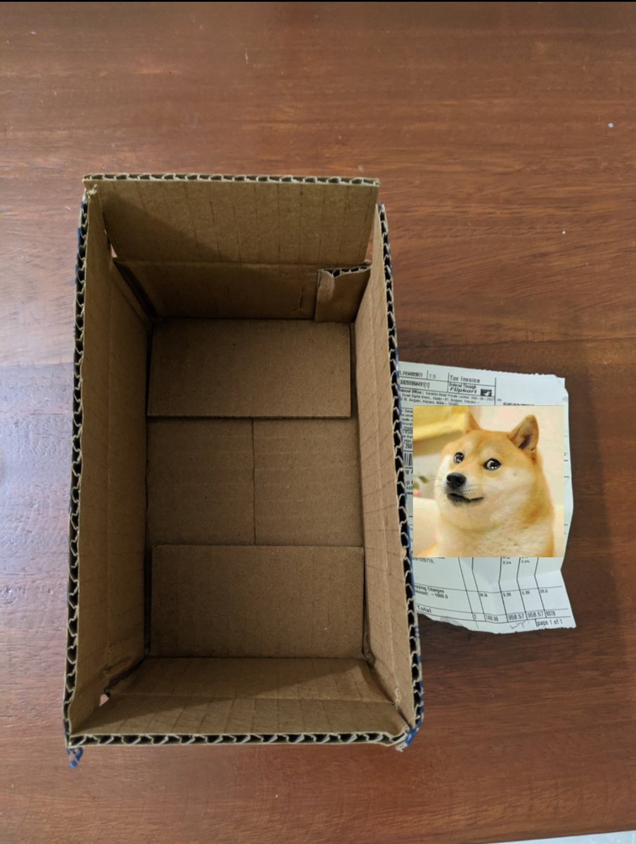 69__perro's tweet photo. This is what @Flipkart calls a "Secure package" and charged 29 for this.
@flipkartsupport @FlipkartStories 
#Flipkart https://t.co/LGCCzabnKF