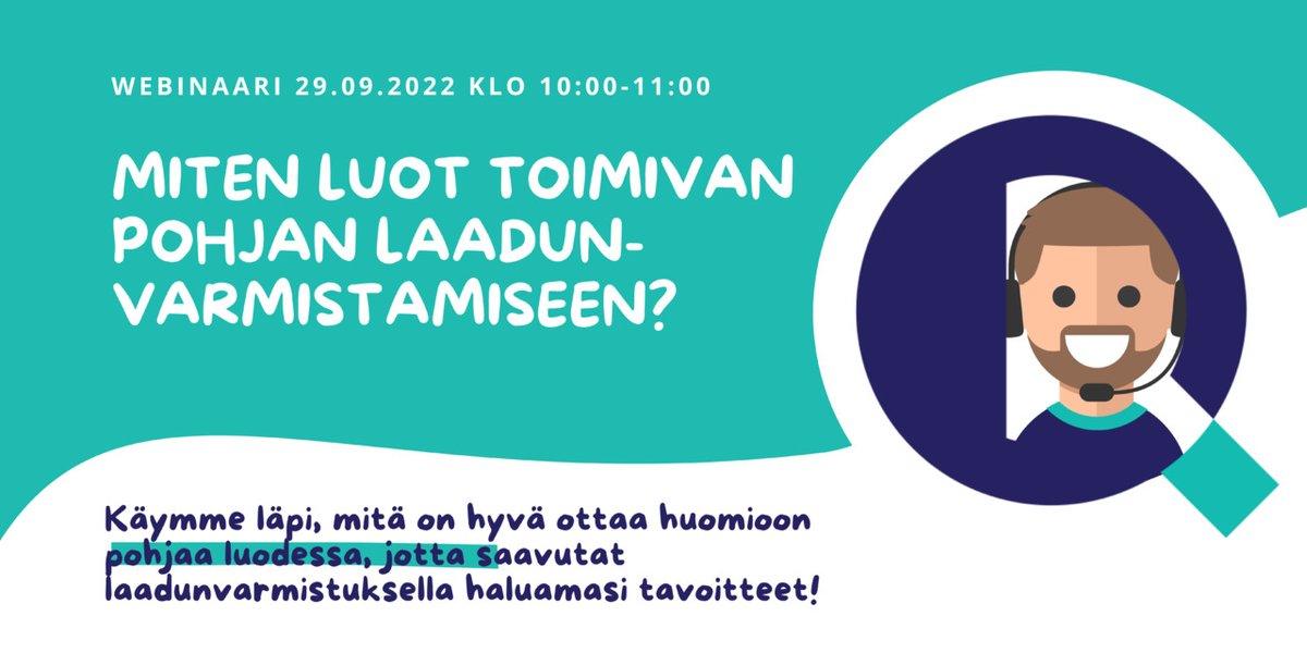 QualityDesk's tweet photo. Tule oppimaan, miten laadunvarmistus auttaa sinua tavoitteisiin pääsemisessä (esim. NPS, SLA, AHT, myynti), ja kuinka siinä onnistut! Puhujana QualityDeskin CEO Sakari Taitonen.
Missä: Teams, ilmoittaudu mukaan: https://t.co/jIW2gErdGr
#qualitydesk #laadunvarmistus #webinaari https://t.co/uXfAXnimXw