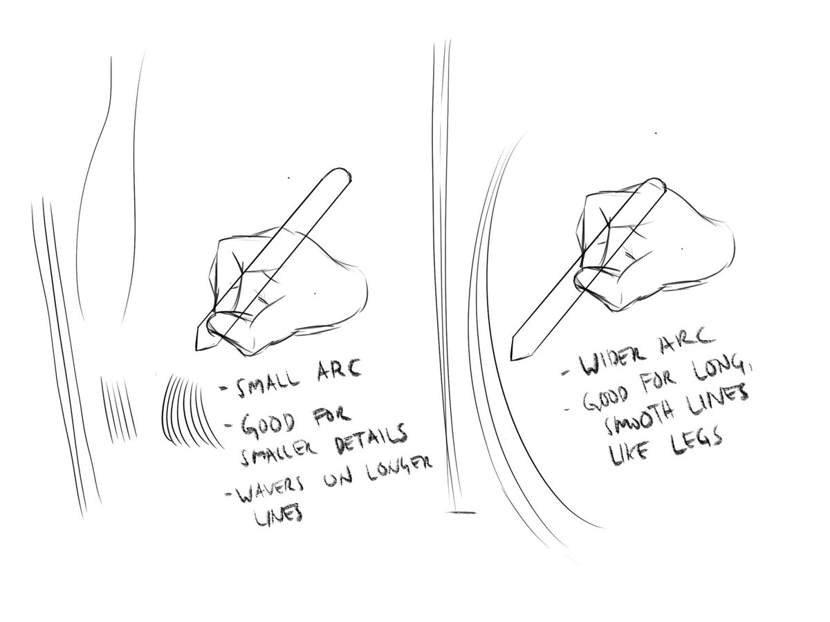 I was today years old when I realized that holding the pen further away from the tip and decreasing required pen pressure allows greater ease and control for inking longer lines. Also reduces shakiness on longer edges.
I feel so stupid. ๐