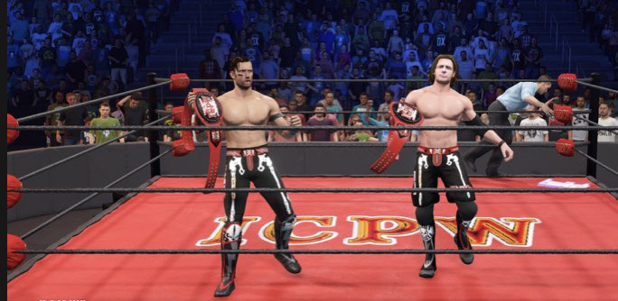 ICPWcaw's tweet photo. Your new tag team champions  #mcmg #WWE2K22 #CAW  #eFed https://t.co/9knrhWKZTC