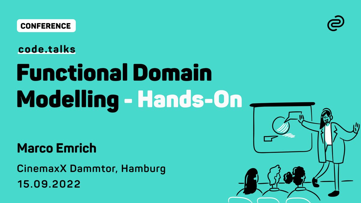 codecentric's tweet photo. Es ist Hackathon-Zeit! @marcoemrich zeigt euch, wie ihr mithilfe funktionaler Programmierung auf der Grundlage eines Typsystems Domänen modellieren könnt 👉 
https://t.co/vdj5NEbEs2

#codetalks #codecentric #hackathon #ReasonML #ReScript https://t.co/egQZlD2v0t