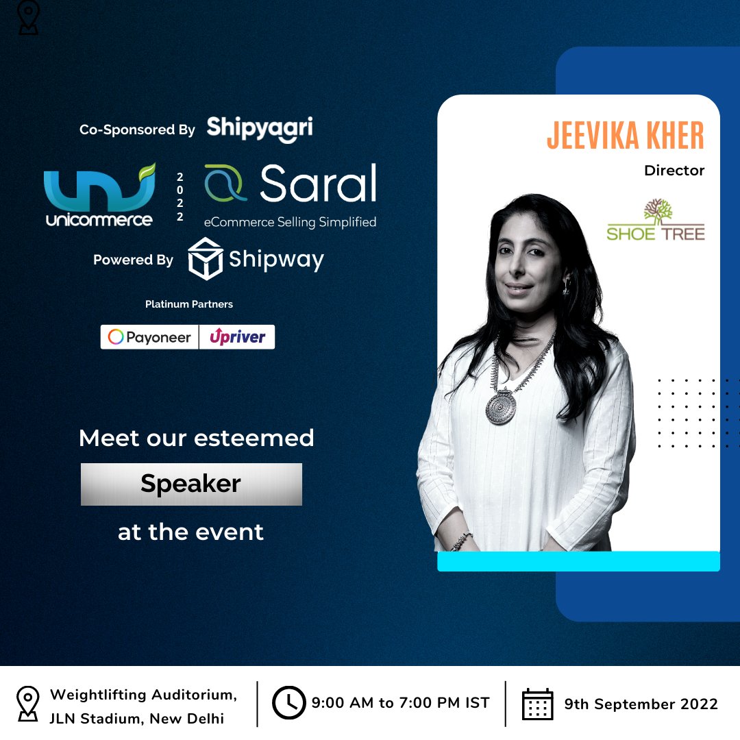 Unicommerce_'s tweet photo. Jeevika kher is a Director at #ShoeTree. Responsible for #BusinessDevelopment and #ClientManagement, having an experience of more than 15 years in the mentioned departments. #ShoeTree is a fast-growing shoe company with more than 35 stores pan India. https://t.co/Q9U9pynGgG