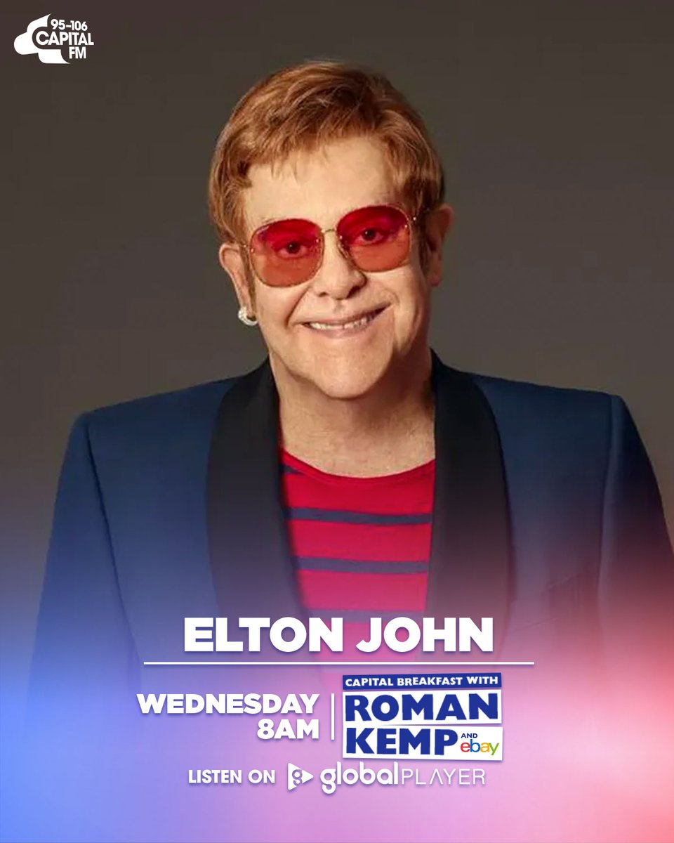 .<a href="/eltonofficial/">Elton John</a> is joining capital breakfast from 8am ✨ 

you can listen  on <a href="/globalplayer/">Global Player</a> 🔊