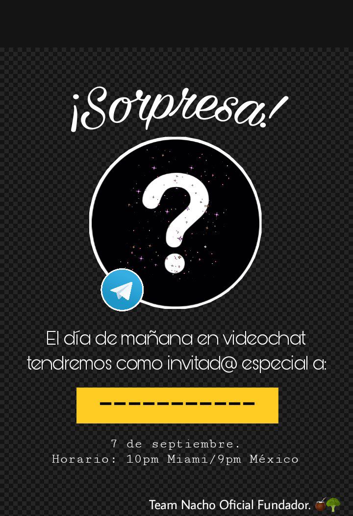 No te pierdas mañana space en telegram adivina quién estará?????.