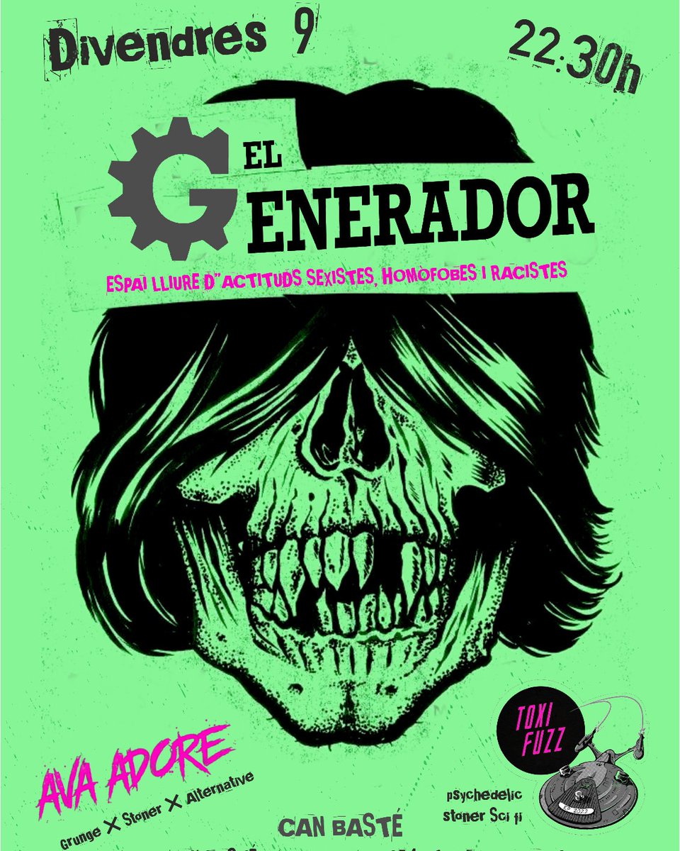 Este viernes tenemos concierto!!!!🔥
#elgenerador
#canbasté
#taquillainversa
#culturlibre
#musicaendirecto
