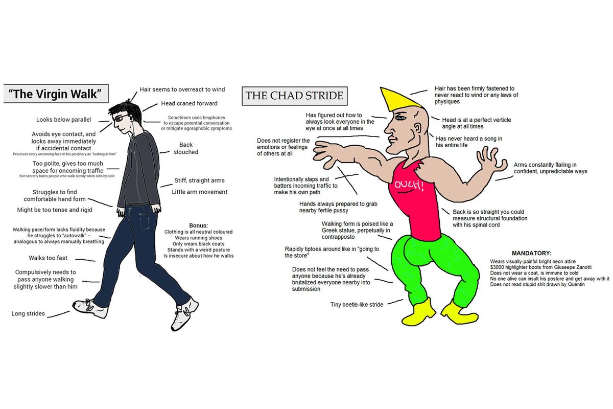 virgin walk vs chad stride