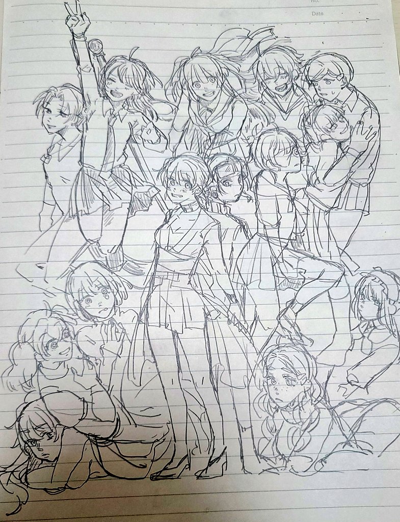 久しぶりにアナログでお絵描きしてる🙌
版権ものの絵は男ばっか描いてるけど、女の子描く方が好きなんだヨ… 