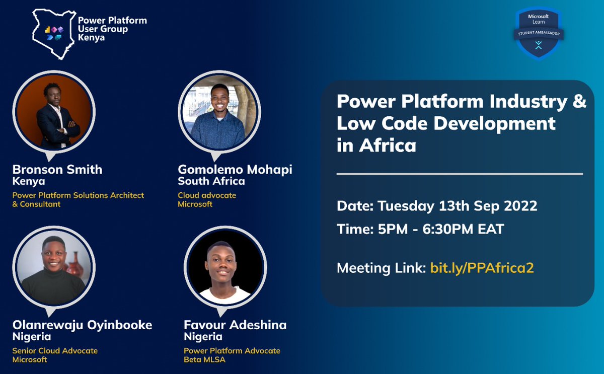 communitykyu's tweet image. 📍Low-code No-code Revolutionary
🔸Do you think the low code development platform is the future of applications in business industries in Africa? 🤔
🔸Are the African's market ready for the big trend that is low-code no-code?📈📉
#lowcode
#PowerPlatform #fusiondevelopment