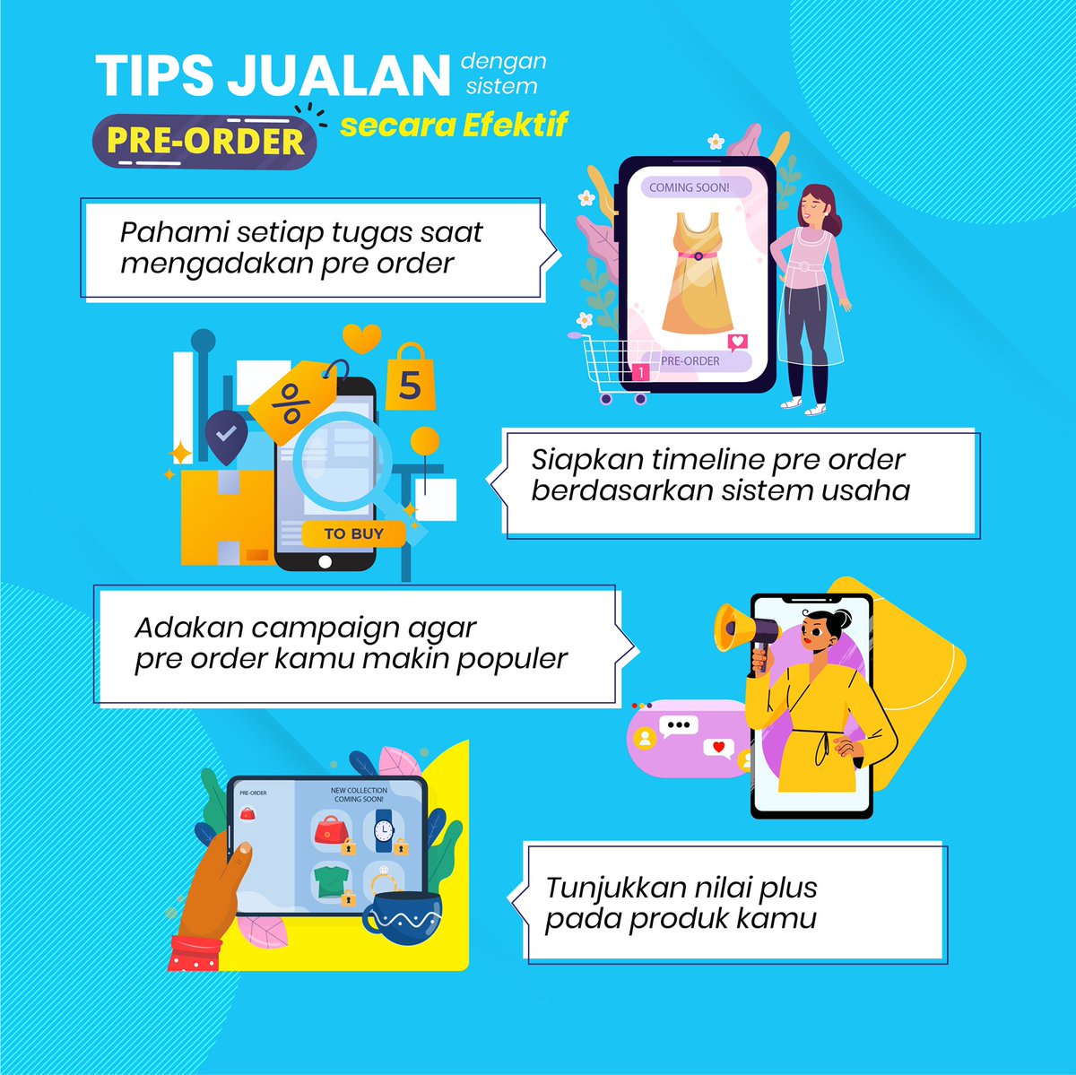 CashlezID's tweet photo. Ada yang berencana menjalankan bisnis dengan sistem pre-order?๐ง
Simak dulu tips dari Cashlez agar bisnis kamu berjalan dengan lancar!๐ฅฐ
#bisnispo #preorder #bisnispreorder #lfl #fff #like4likes #cashlez #bisnismerdeka #jualanefektif #jualanpreorder https://t.co/HgO10fqlSU
