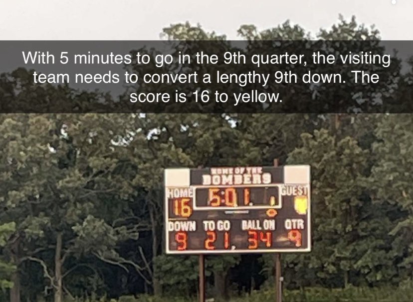Bomberscores's tweet photo. Bomber 7th and 8th grade football with wins over Goodhue. This was an intense 4th quarter situation for the 8th grade Bomber defense! #bestsnapever https://t.co/MDyifnvty7