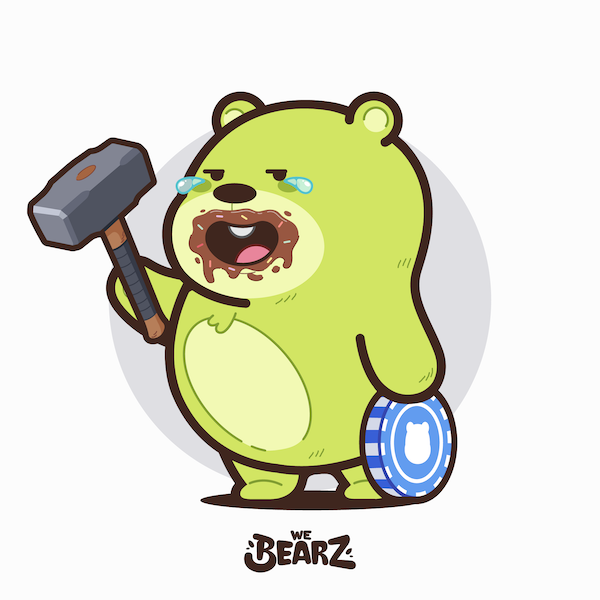 Yaoecho_'s tweet photo. @WeBearzNFT #WeBearzNFT A bear  eat a doughnut https://t.co/cdB5FpFcvm