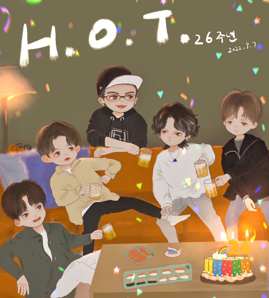 moonpanpan357's tweet photo. 26주년 축하합니다! 🎉🤩한 잔 같이 하세요! 🍻🍺🤣 💛💙❤️💚🧡#foreverhot #highfive_of_teenagers #고미사영 #19960907 #문희준 #장우혁 #토니안 #안승호 #강타 #안칠현 #이재원  💛💙❤️💚🧡 https://t.co/qgZNmCmuKM