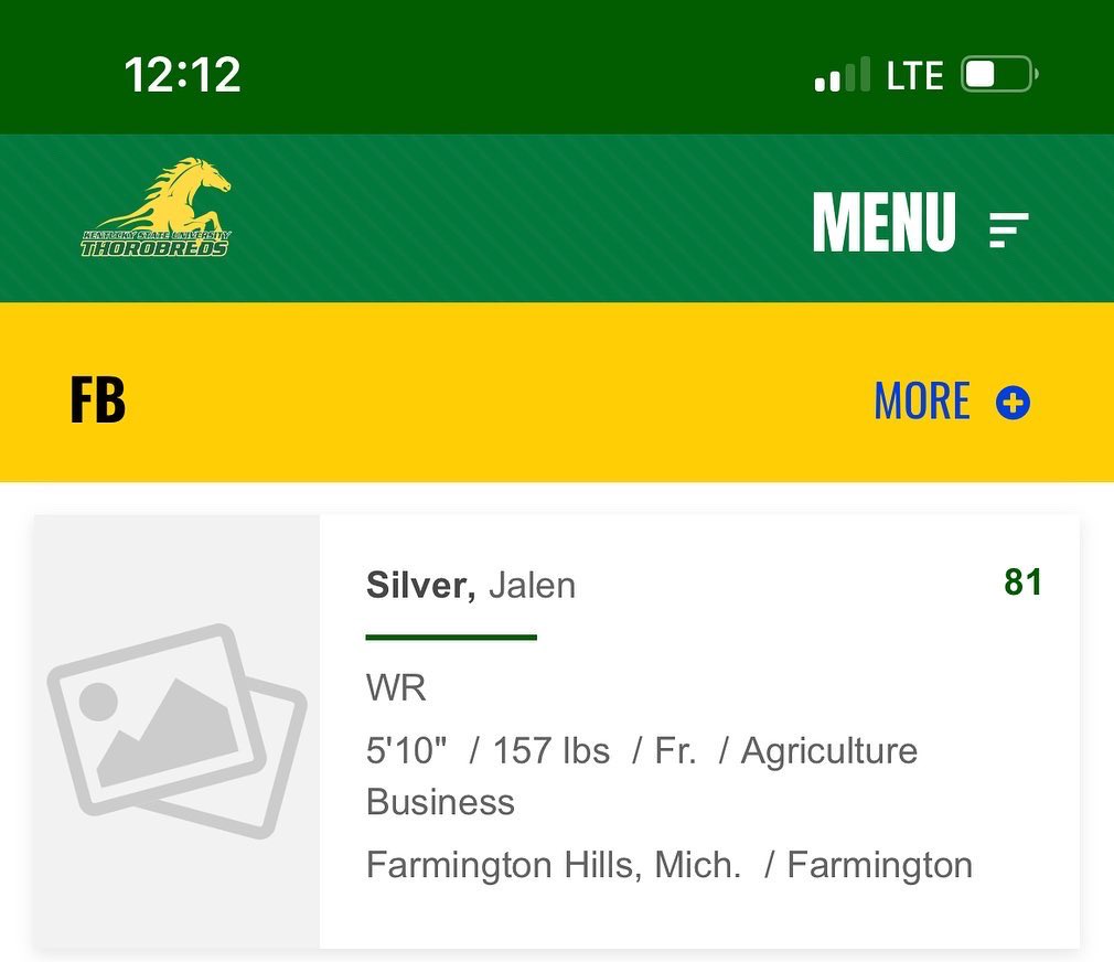 SilverJanail's tweet photo. Got to see my fav football player @jalensilver_ this weekend rockin’ a new uniform. Let’s go Thorobreds🐎💚💛 https://t.co/y53XGeoR0P