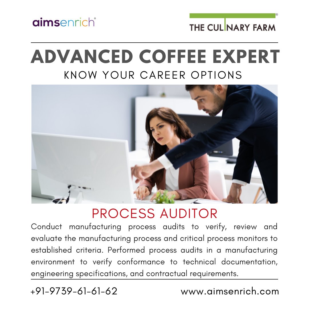 culinary_farm's tweet photo. Know you careers in Coffee industry - Process Auditor. Apply now!
#coffee #certification #expert #careers #careeroptions #India #Bangalore #AIMSENRICH #theculinaryfarm #tcfindia #coffeeexpert #barista #trading #entrepreneur #cafe #applynow #admissions #illy #training #industry https://t.co/qivUljEj9q