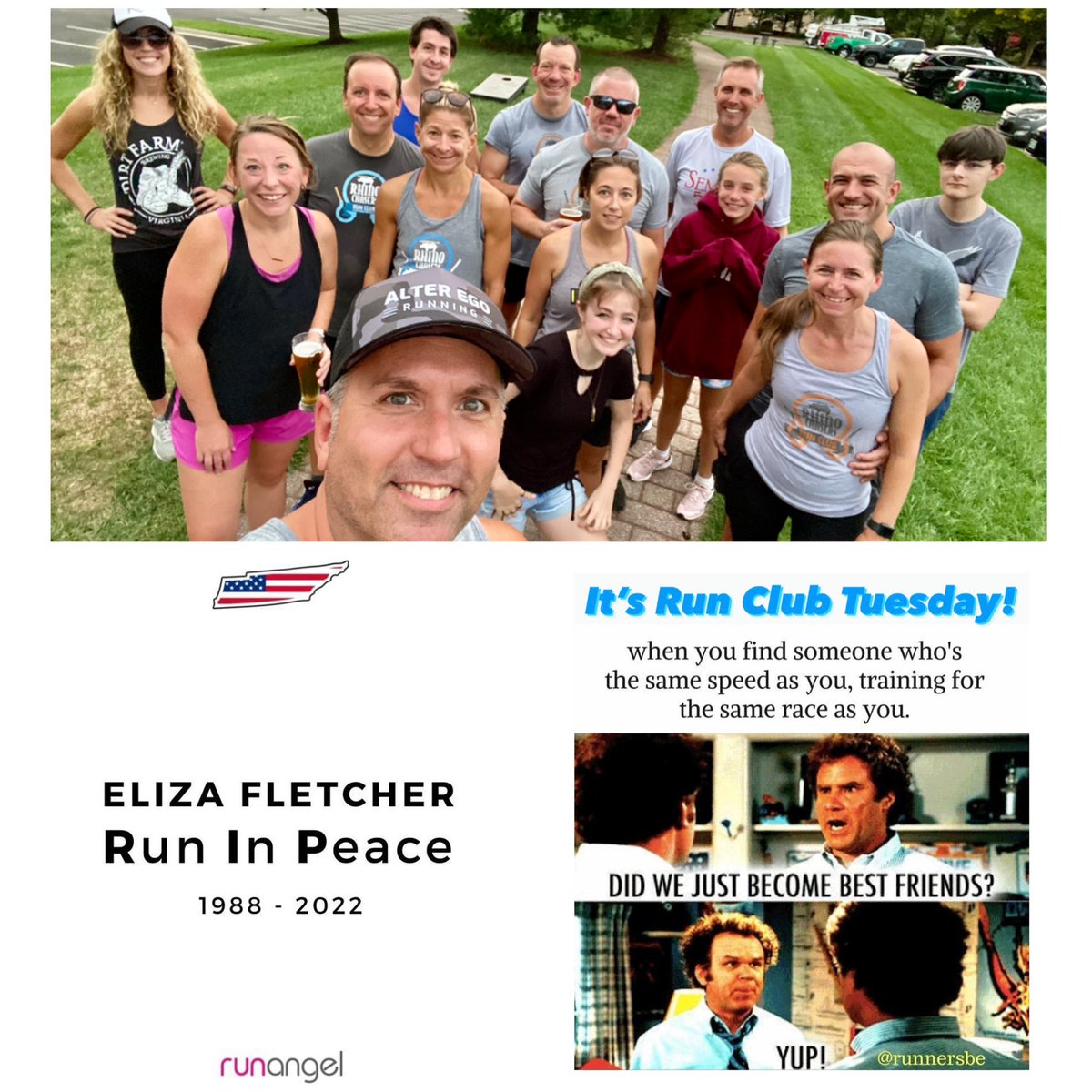 running_trav's tweet photo. Tonight we run for Eliza Fletcher…such a tragedy🍻🦏 #ElizaFletcher #RunInPeace #rhinochasersrunclub #werunforbeer #RunFam @LostRhino https://t.co/0nXFTuRz3a