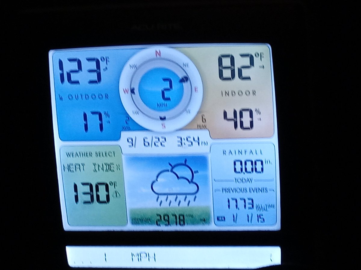 gaylenash's tweet photo. @JeffRanieri I live in inner Antioch and this is the highest temperature that I have ever recorded! This is Death Valley weather! 😥🏜😩 https://t.co/yPR5hqTVou