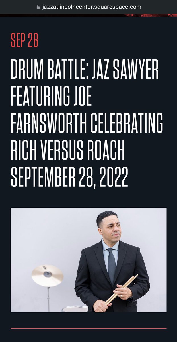 NEW YORK THE BATTLE OF SEPTEMBER happens Wednesday 9.28.22 | 7:30 &amp; 9:30pm shows. 
lnkd.in/g6r9_sW9 <a href="/jazzdotorg/">Jazz at Lincoln Center</a>
