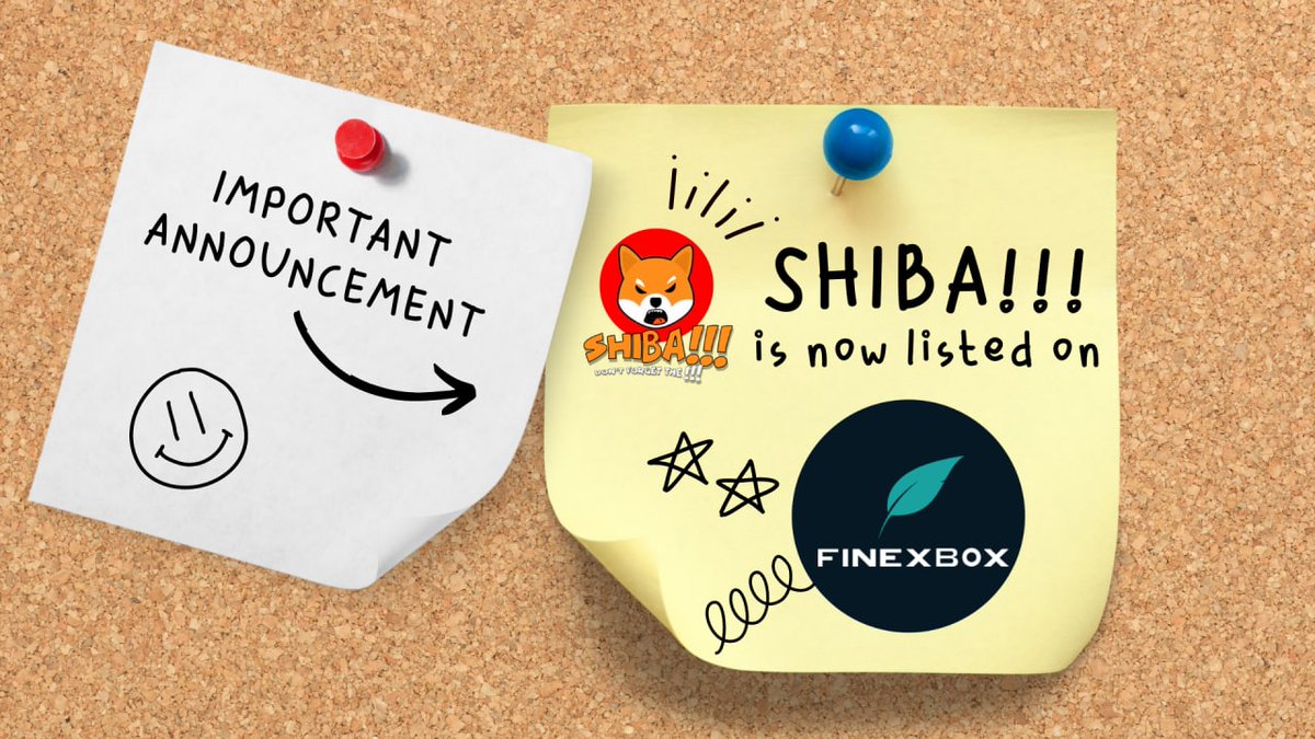 📢📢We are proud to announce that we are now listed in <a href="/finexbox/">FINEXBOX</a>. Thank you for this opportunity.

finexbox.com/market/pair/SH… 

The SHIBA!!! rise has just started ❗️❗️❗️

#SHIBAINU #Shibaexclamationpointsx 
<a href="/ShibainuCoin/">Shiba Inu</a> <a href="/VenomCrypto_/">VenoM</a> <a href="/1goonrich/">Quasar.Exe</a>