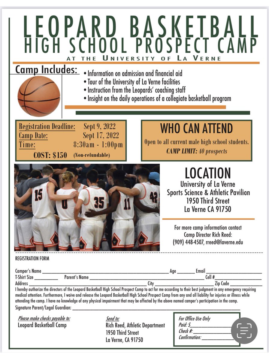 Attention High School Hoopers on September 17th we will be hosting the ULV Elite Camp 🏀 spots still available contact us today 🐆💯#BasketballCamp