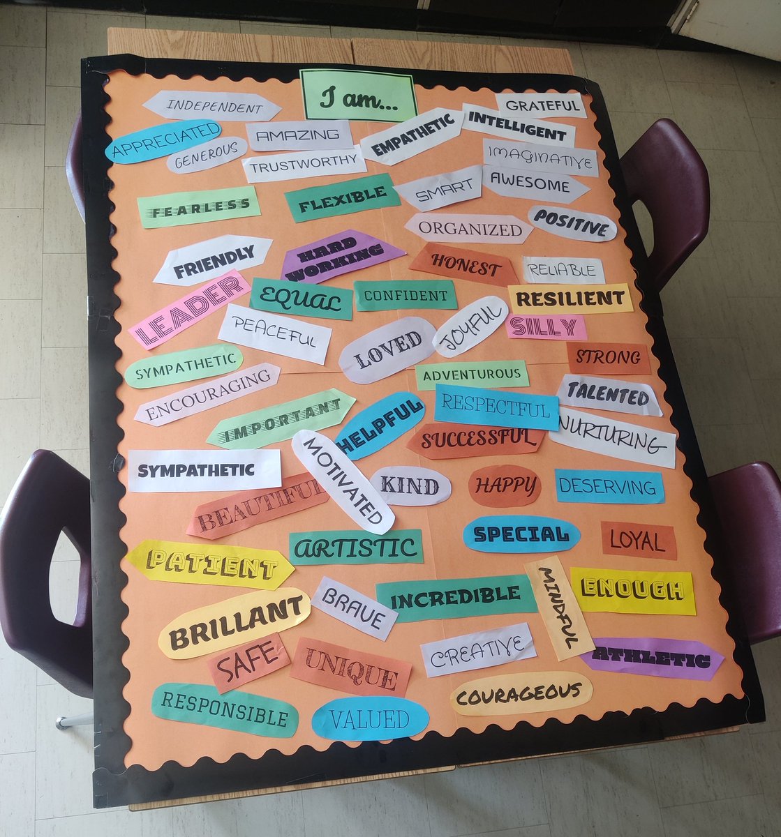 IrenaKravchouk's tweet photo. Excited for the students to see this new "I Am" board tomorrow ✨🍎🧩✏️📚 #Iam #NewSchoolYear2022 https://t.co/YWSybKmJon
