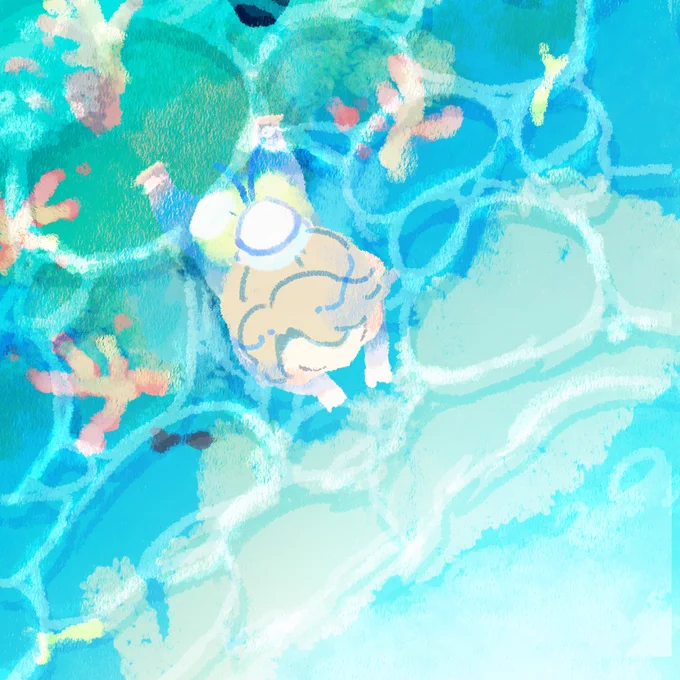 ちんふぁちゃんと海 
