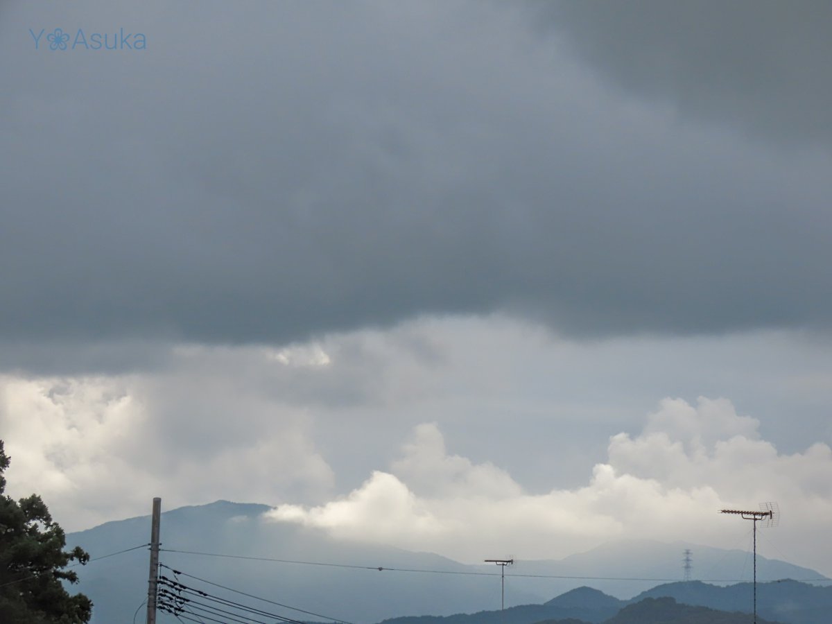 yumeasutw's tweet photo. 空一杯に #雄大積雲 がモクモク頭頂部の白さが眩しい水曜日の朝🌥️
モワァ～と蒸し暑いです😵💦

予想最高/最低気温🌡️29℃/23℃
晴れのち曇りのち雨☀️→☁️→🌧️
午前中から雨がパラつき午後は段々降り出し蒸し暑い１日となりそう💦

#空の名前
#天気の図鑑 #雲友の会
#青空
#鉄塔
#a2022 #a0907 #a202209 https://t.co/9dJ0LoQbPY