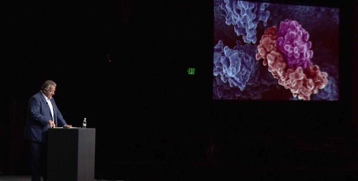 Molly Gibson (@gibsmk) on Twitter photo What if we could flip the script? What if we could imagine a protein function and program a DNA molecule to encode that function? <a href="/NoubarAfeyan/">Noubar Afeyan</a> discussing the work from the amazing team at <a href="/generate_biomed/">Generate:Biomedicines</a> <a href="/FlagshipPioneer/">Flagship Pioneering</a> #CodeCon What if we could flip the script? What if we could imagine a protein function and program a DNA molecule to encode that function? <a href="/NoubarAfeyan/">Noubar Afeyan</a> discussing the work from the amazing team at <a href="/generate_biomed/">Generate:Biomedicines</a> <a href="/FlagshipPioneer/">Flagship Pioneering</a> #CodeCon