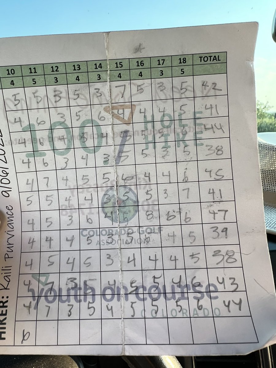 trikai's tweet photo. Finished #100holehike #golf in 11:45:00 roughly. Lost some of the second half but shot 523 I think for 100 holes. Last 10 with a 5 iron. In pain now. #chasingscratch #chasingice #chasingadvil #chasinganap https://t.co/sjFmZya6em