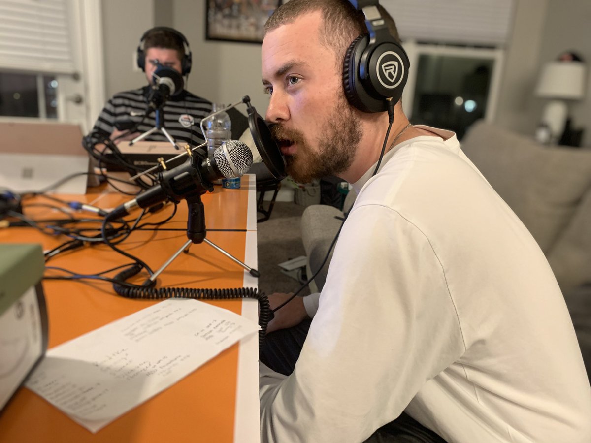 NickBradyShow's tweet photo. Some shots from tonightโs podcast. Dropping our college football week one recap. #sportstalk #CFB #GeorgiaFB #podcast https://t.co/8eDce2vfnp