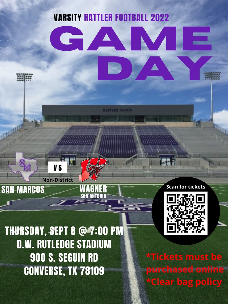 RattlersSM's tweet photo. CLICK OR COPY LINK BELOW FOR TICKETS
Wednesday, Freshmen/JV:
https://t.co/2hqqHh8y7s

Thursday, Varsity:
https://t.co/Pg4SahzkJB https://t.co/fhiaTRBDCx