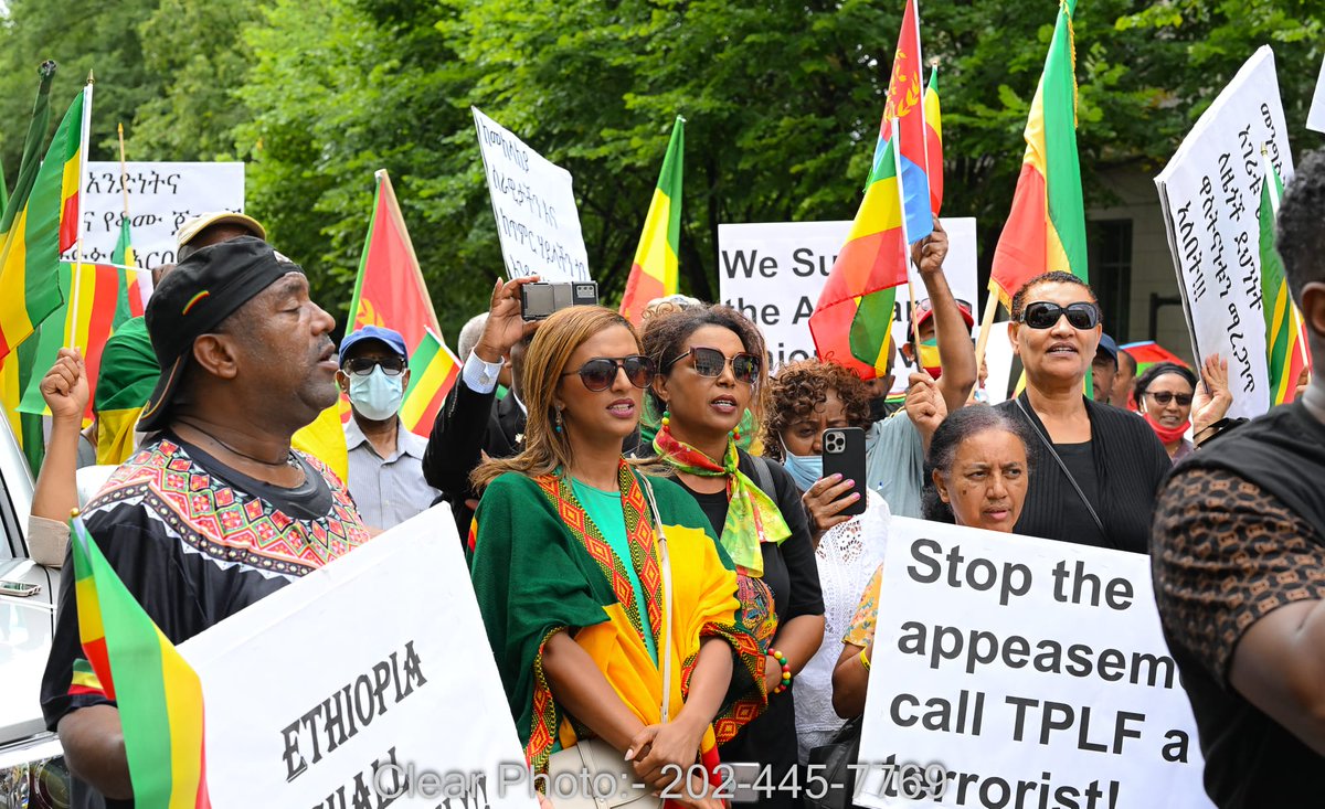 NeaminZeleke's tweet photo. #Ethiopians #Eritreans @StateDept condemn #TPLF's 3rd. offensive #SayNoMore  to #US emboldening &amp; backing delusional design-fragment #Ethiopia, establish Greater Tigray &amp;destabilize #HOA. Appreciation to all who came. @HermelaTV 
&amp; full speech on #FB 👇https://t.co/Xl4jdOb3J4 https://t.co/2jLp3PWXuw