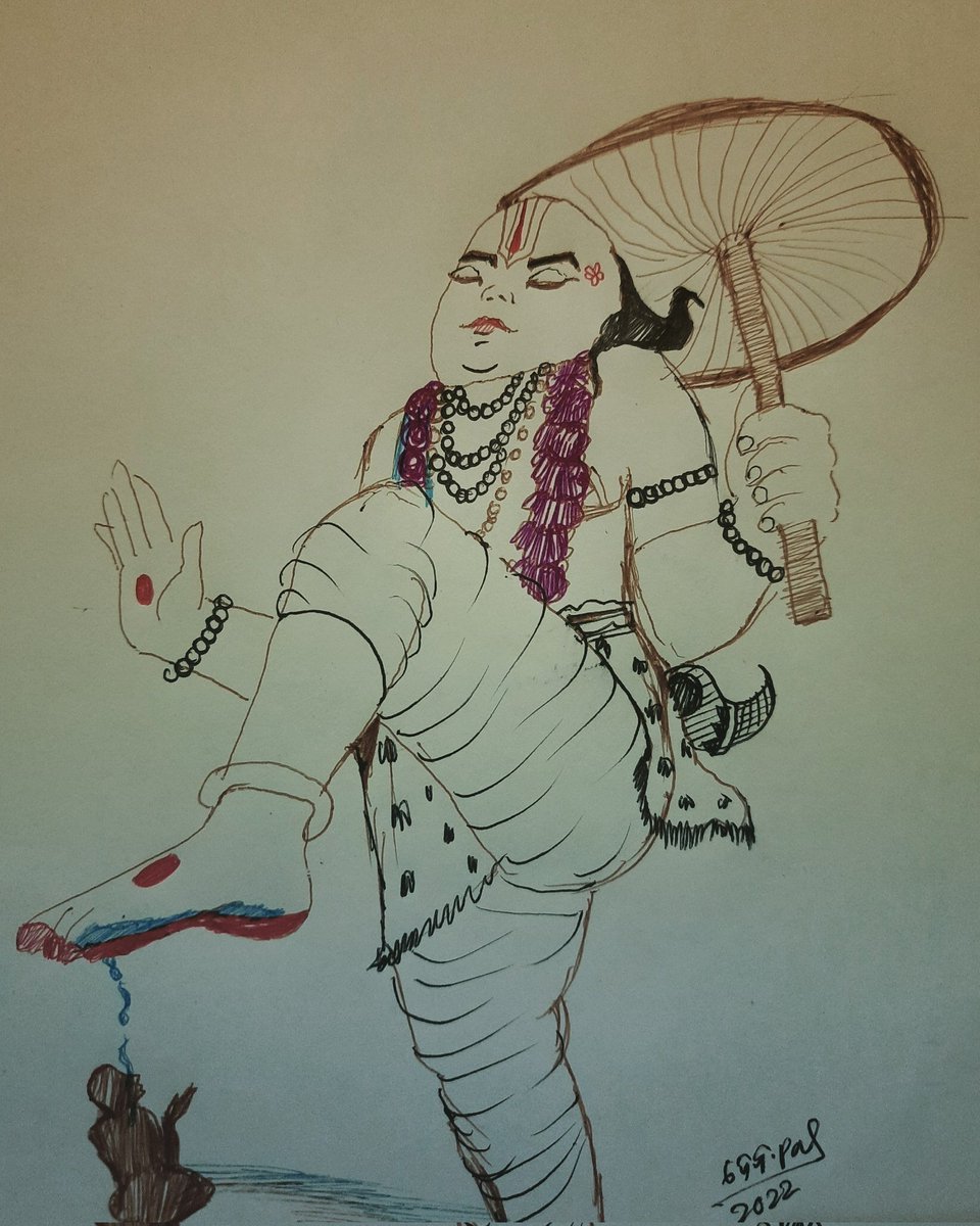 debabrata_pall's tweet image. Morning creative thought about sri baman dev Ji. Occasion of His auspicious jayanti. 
Bhadarv pakya dwitiya 
🌸🙏🌸
#debabratapal #creativesketch #Vishnu