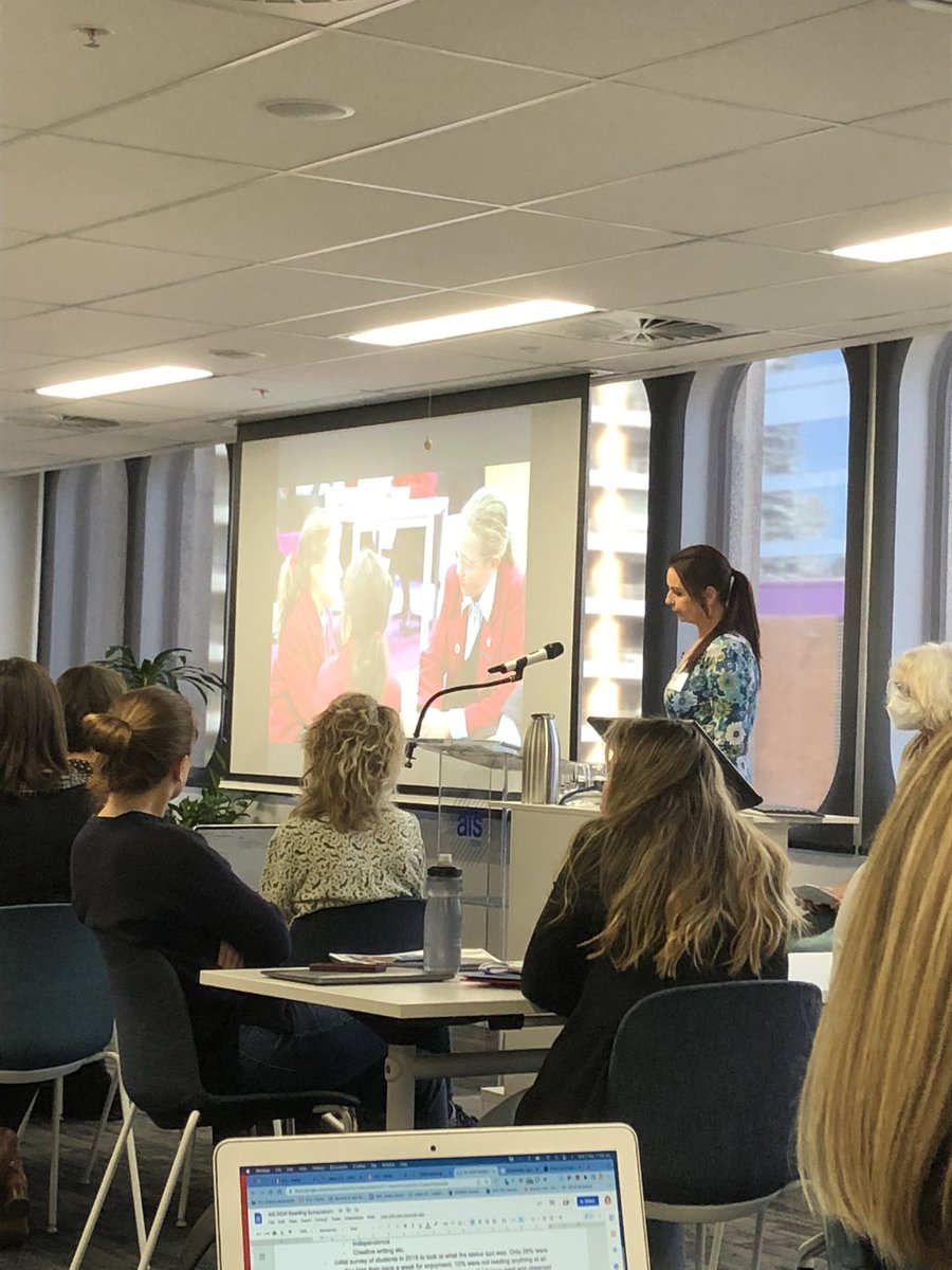 LUFContheGC's tweet photo. @GabMace1 sharing her amazing whole school (K-12) DAILY reading program ‘Just Read’ which complements the wider reading program @queenwoodschool with attendees at  @aisnsw 2022 Reading Symposium (Reading Matters).
An amazing initiative producing amazing results!
#read #books https://t.co/LD0JfB3yJK
