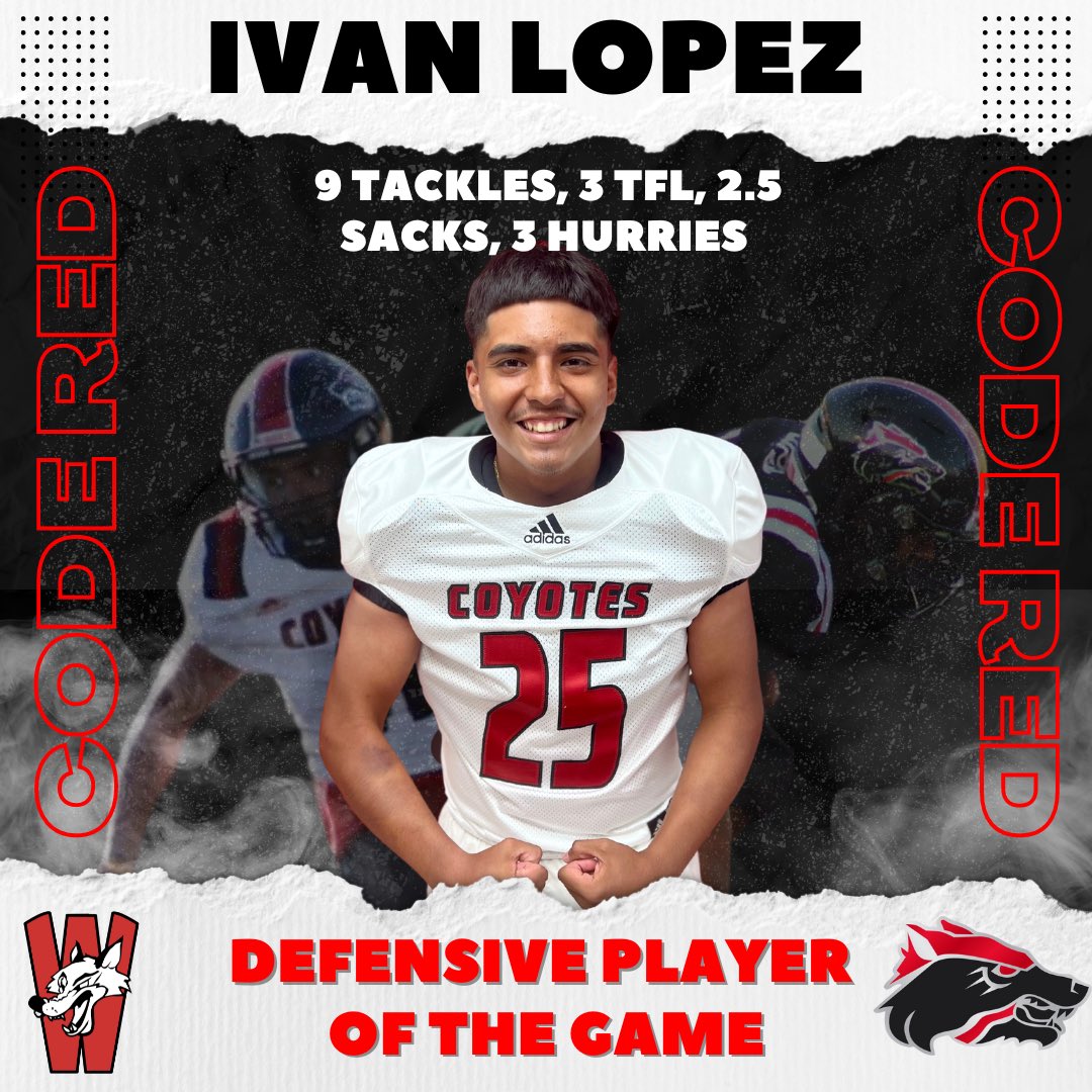 This weeks Defensive Player of the Game in the 52-28 win over Hereford!

Ivan Lopez