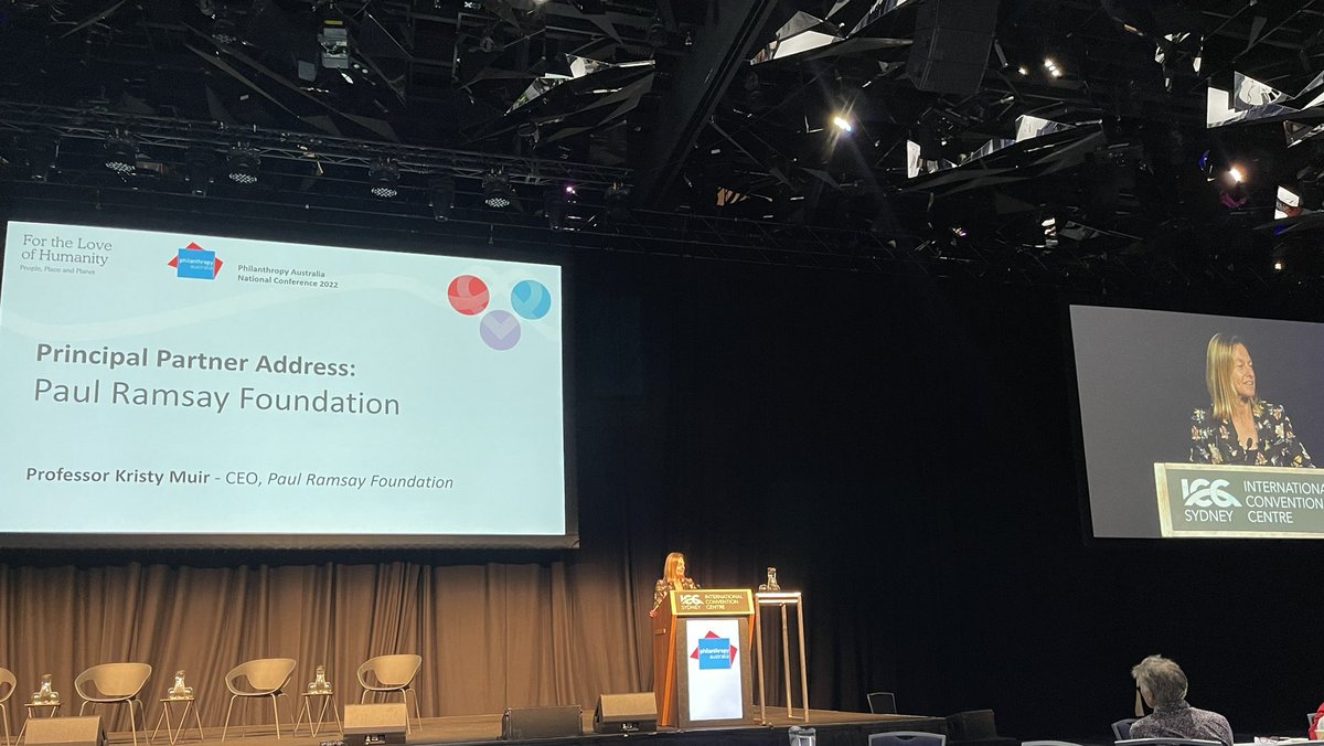 What drives us in the philanthropic sector? We imagine a future where people, places and planet can thrive <a href="/KristyMuir2/">Prof Kristy Muir</a> @prfoundation1 <a href="/PhilanthropyAus/">Philanthropy Aus</a> #for❤️  #3PConf2022