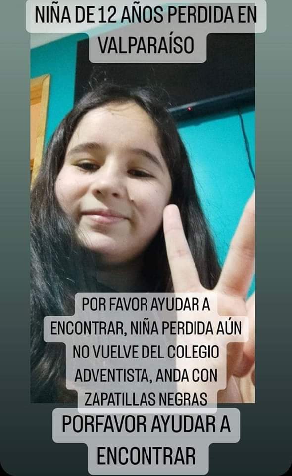 NoticiasValpoEx's tweet photo. 🔴NVEayuda
#VALPARAÍSO #URGENTE #DIFUNDIR

Perdida desde hoy su nombre Maite Calderón, cualquier información avisar Carabineros.133 https://t.co/2B6Edi5mxu
